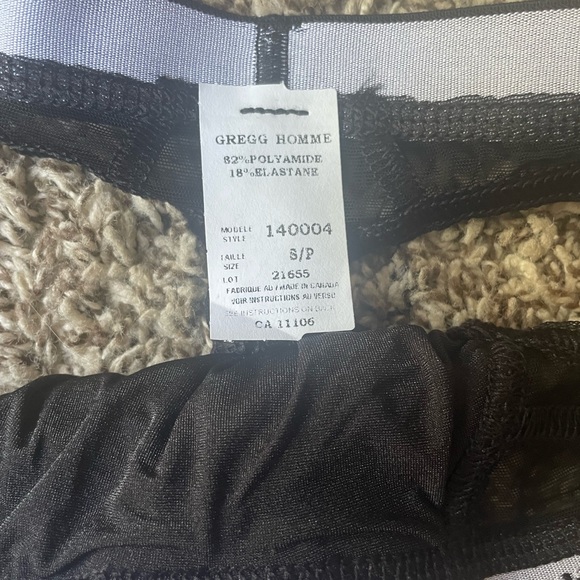 Mens Small NWT Gregg Homme Black ‘Erupt’ Thong - Picture 8 of 9